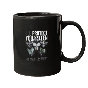 Discover I'll Protect You Kitten Alpha Wolf Mugs