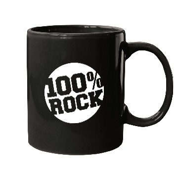Discover 100 % Percent Rock Heavy Metal Music Text Logo Mugs
