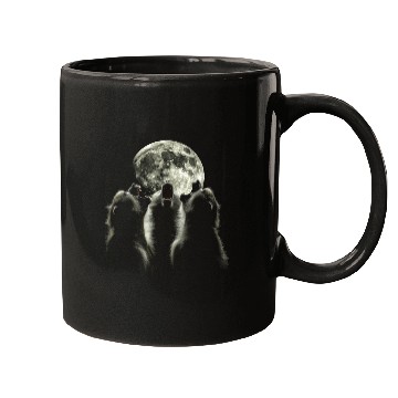 Discover Baboon Monkey Howling Moon Mugs