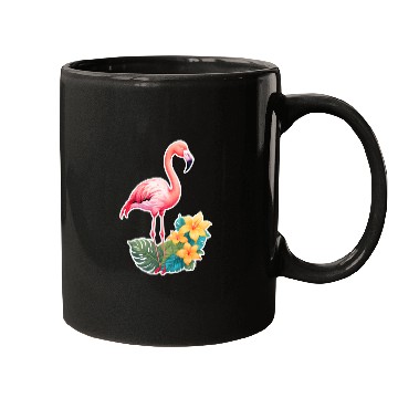 Discover Tropical Flamingo with Floral Elegance Mugs