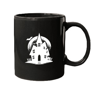 Discover Bat Full Moon Haunted House Halloween Tattoo Mugs