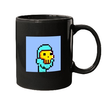 Discover Pixel Alien golden mask Mugs