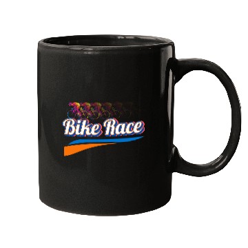 Discover Bike Race special colorful design. Mugs