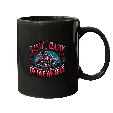 Discover Sassy and Classy on Two Wheels-Motorcycle Apparel Mugs