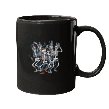 Discover Let's Dance Dancing Skeleton Skull Mugs