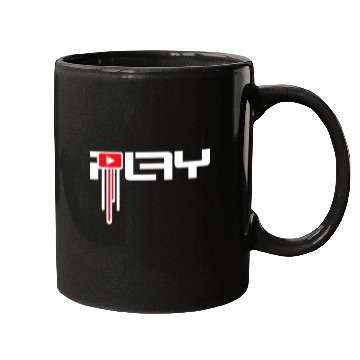Discover Play Icon Party On Techno DJ Music Graffiti Drops Mugs