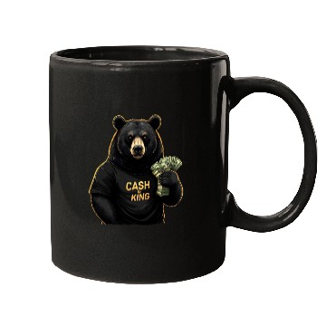 Discover Cash Is King - Bear Stacking Money Mugs