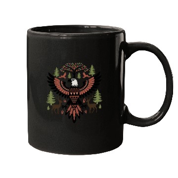 Discover Native American Style Eagle Design Mugs
