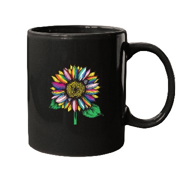 Discover LGBTQ sunflower rainbow flags Diversity Human Righ Mugs