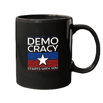 Discover Democracy Starts with You - Election - Vote Mugs