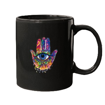 Discover Talk to the hamsa hand Mugs