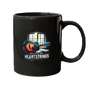 Discover Strumming My Heartstrings Guitar Music Lover Songs Mugs
