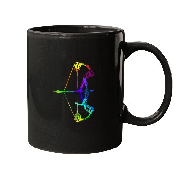 Discover Archery rainbow colors polygon sport Mugs