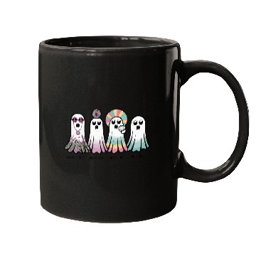 Discover Psychedelic Retro Ghosts Groovy, Disco, Hippie Mugs