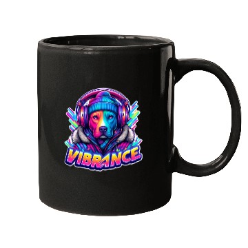 Discover Neon Vibes Pit Bull Mugs