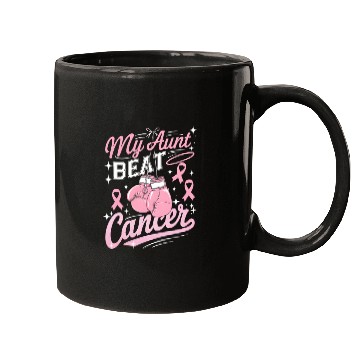 Discover My Aunt Beat Cancer Breast Cancer Awareness Mugs