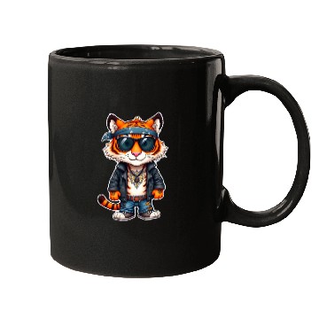 Discover Rock style cute tiger Mugs