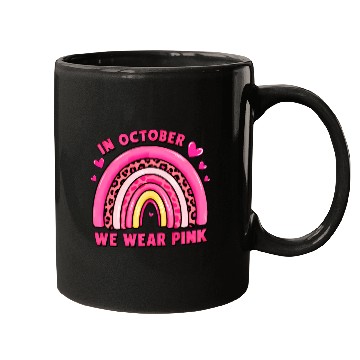 Discover In October We Wear Pink Leopard Mugs