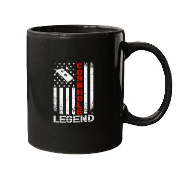 Discover Cornhole Legend US American Flag Mugs