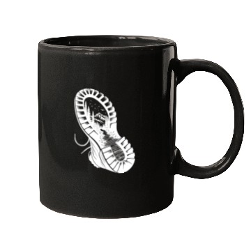 Discover Hiking Boot With Nature Mountain Landscape Profile Mugs