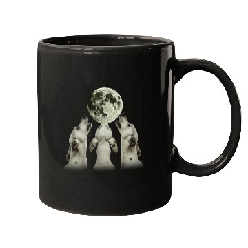 Discover Great Dane Dog Howling Moon Mugs