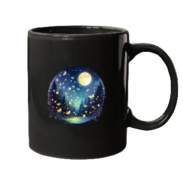 Discover Moonlit Fireflies Mugs