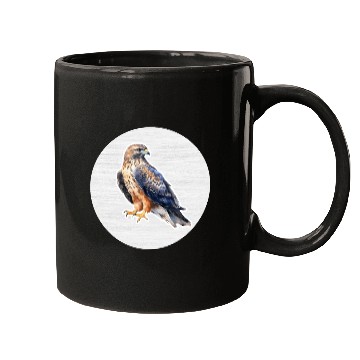 Discover Hawk Watercolor Drawing Mugs