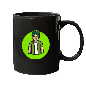Discover Green Angry Boy Gaming Mascot Avatar Mugs