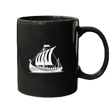 Discover Dragon Boat Viking Style Sail Design Mugs