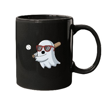 Discover Halloween Ghost Baseball Player Mugs