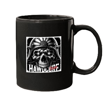 Discover Skull With Rising Sun Facepaint by Hawdcore Mugs