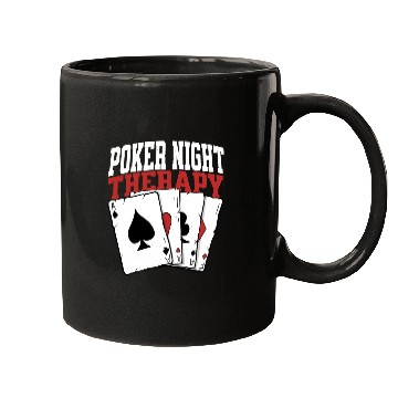 Discover Poker Night Therapy Card Game Mugs