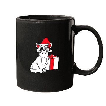Discover Cute Santa Claus Cat Winter Hat Fun Christmas Gift Mugs