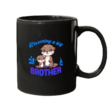 Discover Soon I'll Be A Big Brother, Sweet Otter Brother Mugs