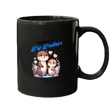 Discover Soon I'll Be A Big Brother, Sweet Otter Brother Mugs