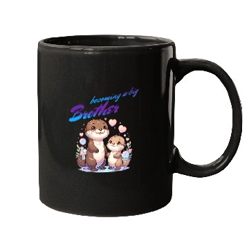 Discover Soon I'll Be A Big Brother, Sweet Otter Brother Mugs