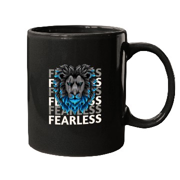 Discover fearless lion design Mugs
