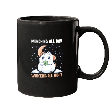 Discover Guinea Pig Munching All Day, Wheeking All Night Mugs