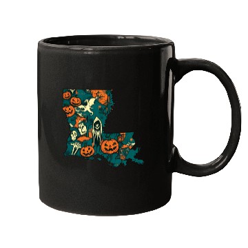 Discover Louisiana USA Halloween Mugs