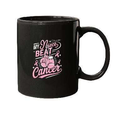 Discover My Niece Beat Cancer Breast Cancer Awareness Mugs