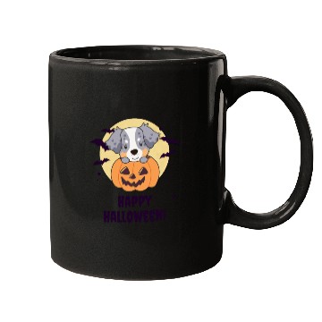 Discover Australian Shepherd In Pumpkin Cute Happy Mugs