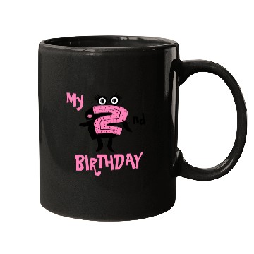 Discover Funny pink number two for birthdays Mugs
