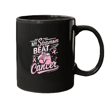 Discover My Stepmom Beat Cancer Breast Cancer Awareness Mugs