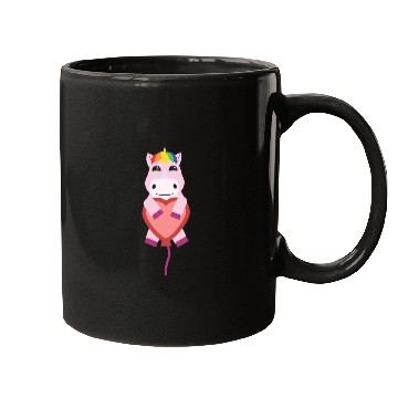 Discover Unicorn with a Heart Balloon Mugs
