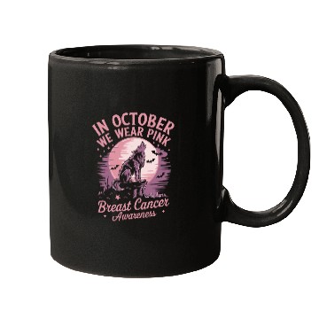 Discover Breast Cancer Design - Wolf Mugs