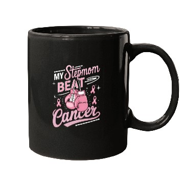Discover My Stepmom Beat Cancer Breast Cancer Awareness Mugs