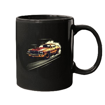 Discover Classic Muscle Car in Action Mugs