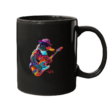 Discover Platypus Mammal Guitar Cowboy Hat Popart Mugs