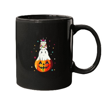 Discover Owl and ghost on the pumpkin - Halloween motif Mugs