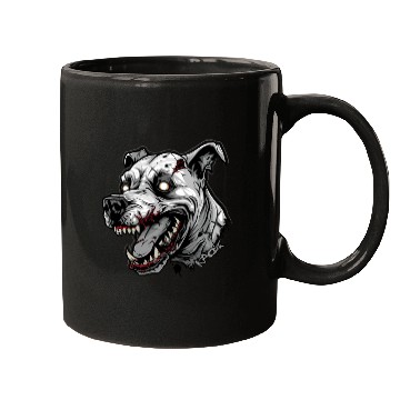Discover White Zombie Dog Head Mugs